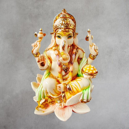 Culture Marble Lotus Ganesh Small by Satgurus