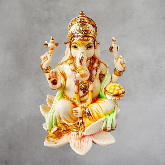 Culture Marble Lotus Ganesh Small by Satgurus