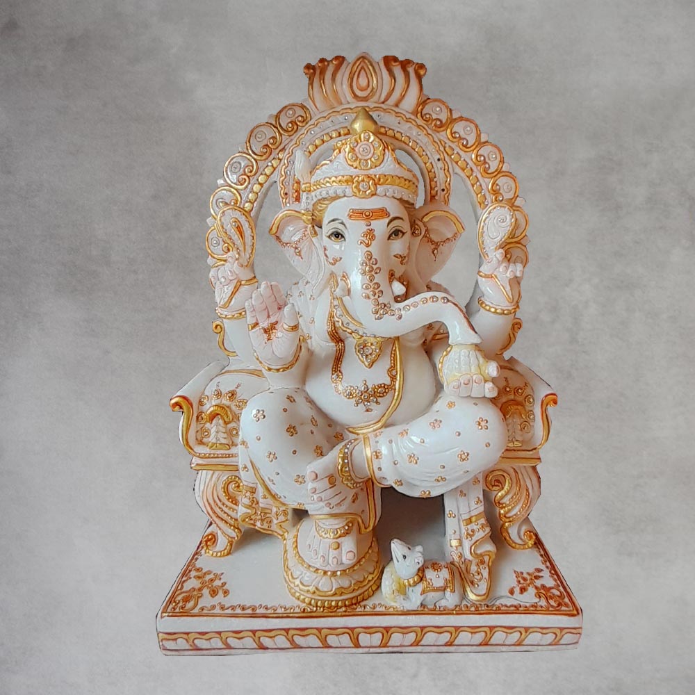 Marble Hand Painted Arch Ganesha by Satgurus