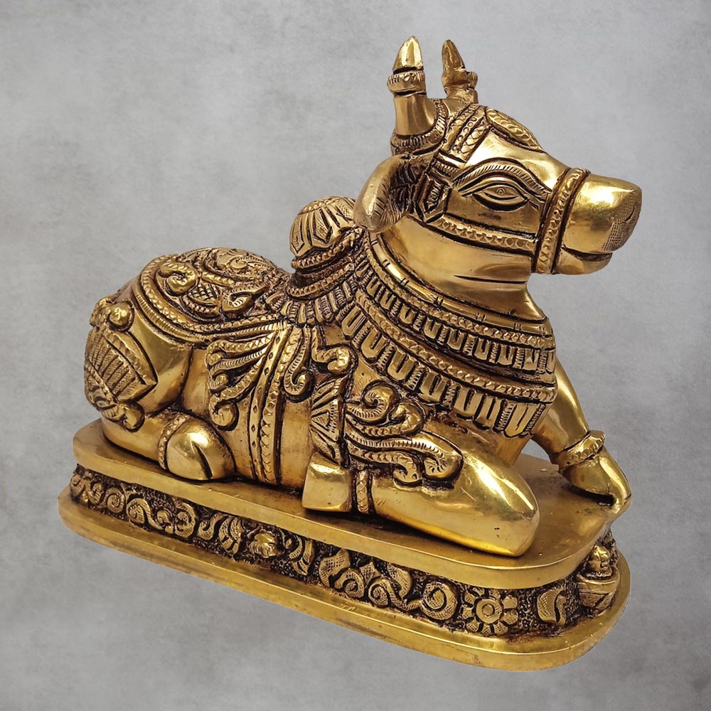 Brass Nandi Carved by Satgurus