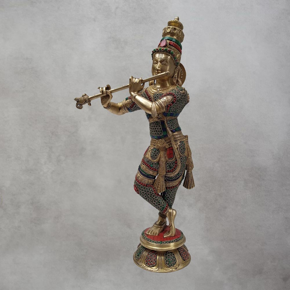 Brass Standing Krishna by Satgurus