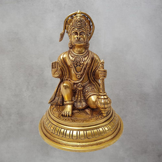 Brass Hanuman Round Base by Satgurus