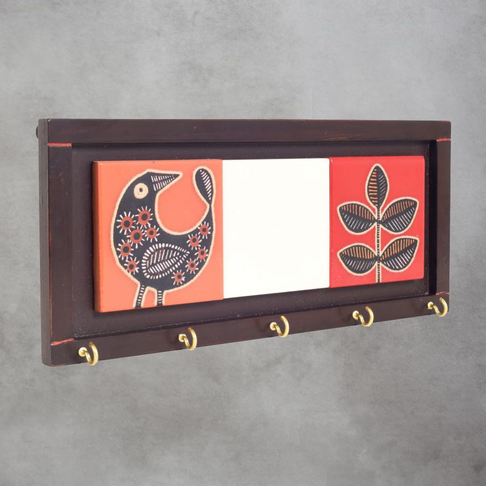 Pichhwai Handcrafted Tiles Key Holder Panel by Satgurus