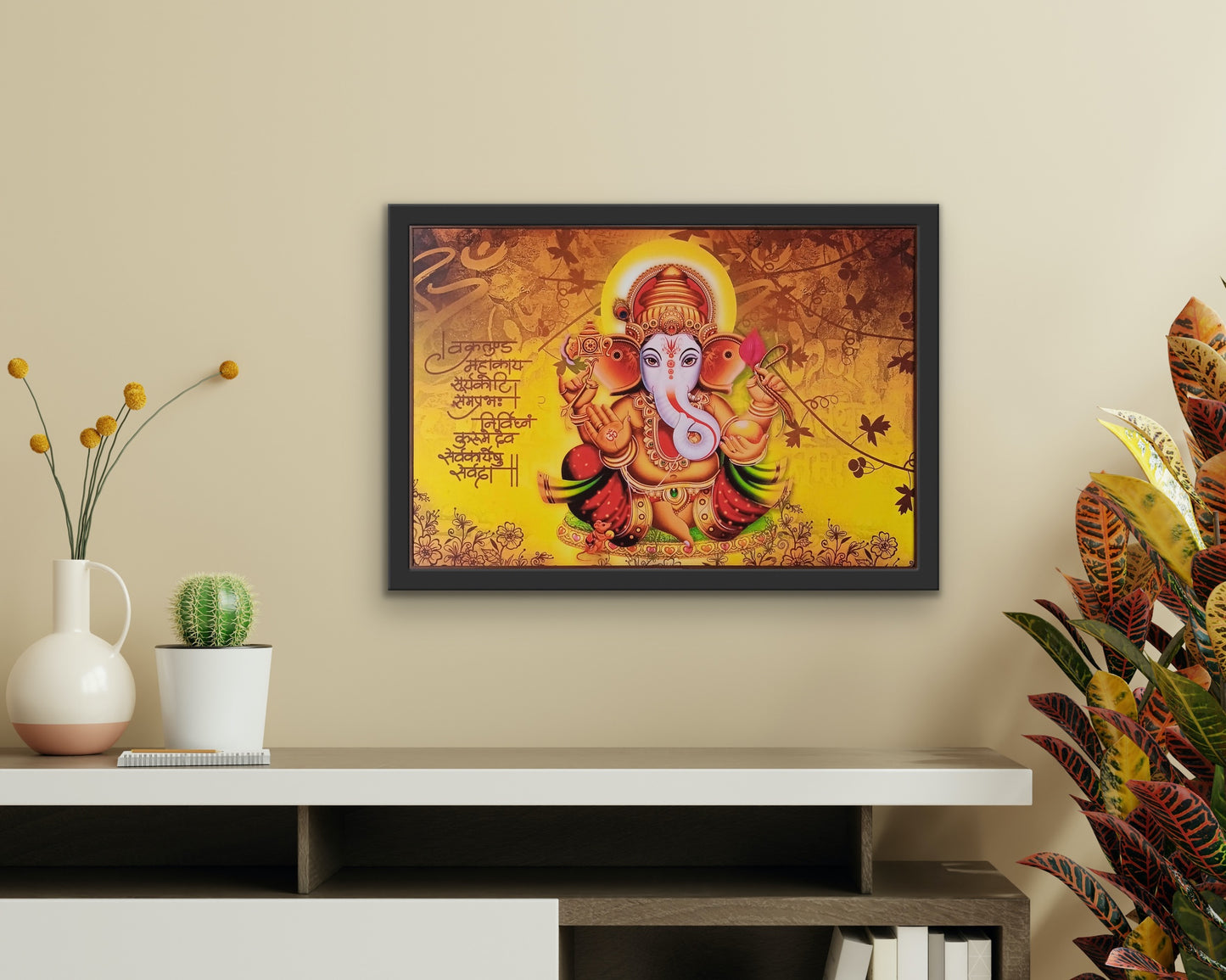 Colorful Ganesha With Mantra by Satgurus