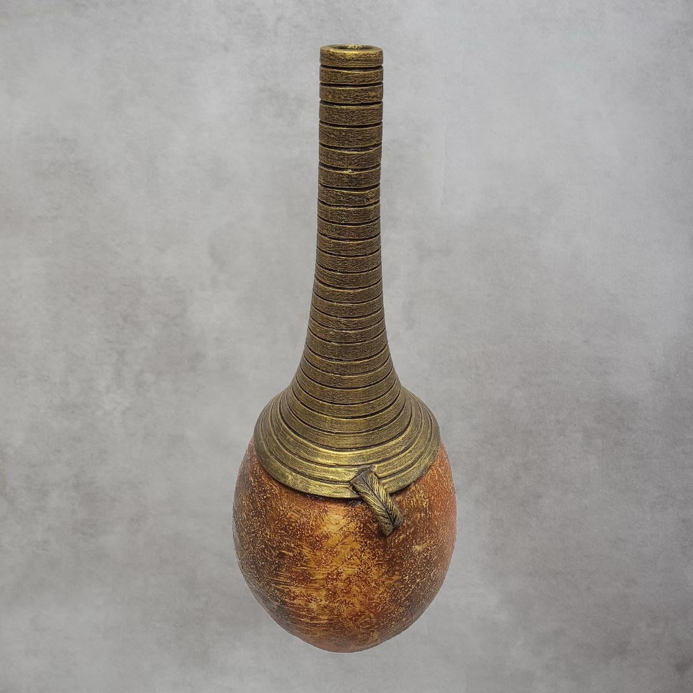 Bottle Shape Vase Antique Brown / Medium by Satgurus