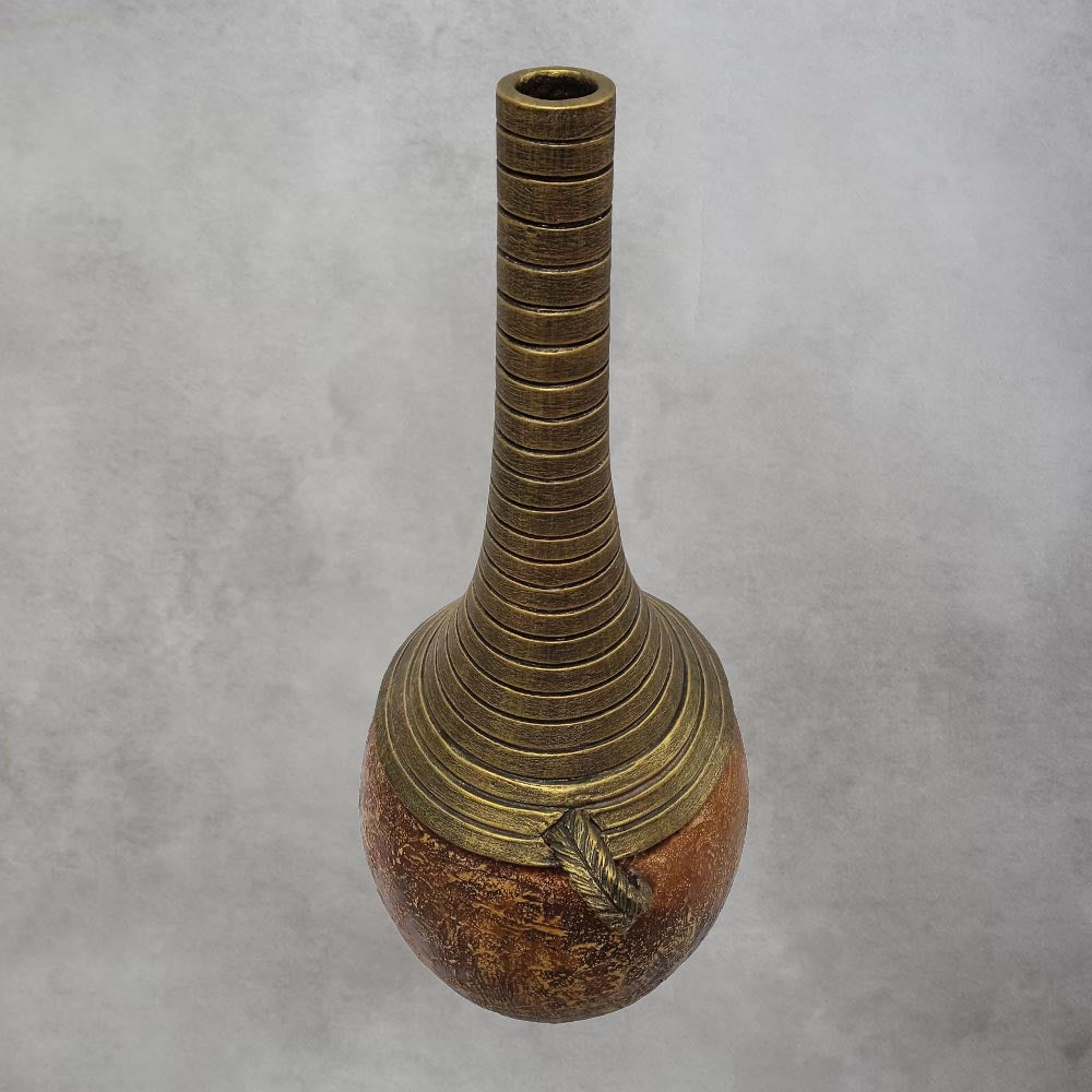 Bottle Shape Vase Antique Brown / Small by Satgurus
