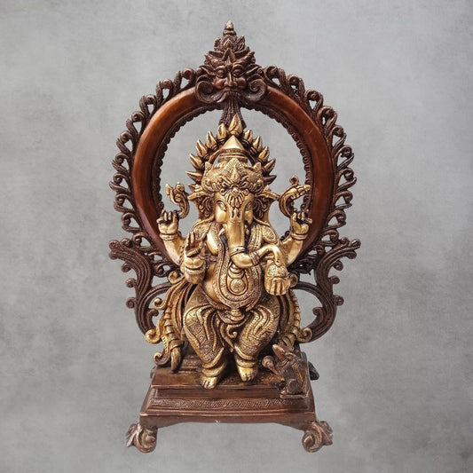 Brass Ganesh Prabhawal Small by Satgurus