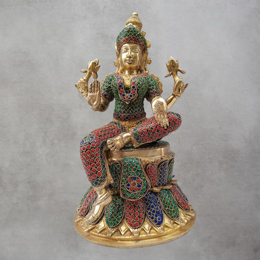 Brass Laxmi On Lotus by Satgurus