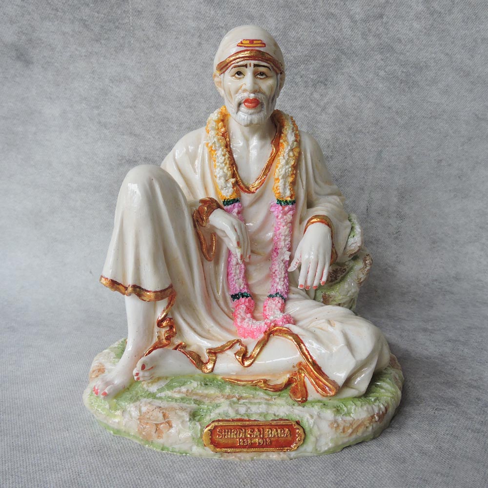 Sai Baba With Garland by Satgurus