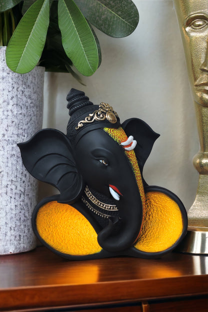 Side Face Ganesha Black/Orange by Satgurus