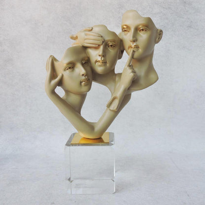 Abstract 3 Faces Figurine by Satgurus